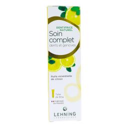 LEHNING Dentifrice naturel aux huiles essentielles de Citron