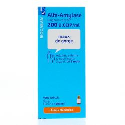 ALFA-AMYLASE BIOGARAN CONSEIL 200 U.CEIP/ml, sirop