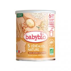 BABYBIO 3 Céréales nature, blé, avoine et riz dès 6 mois 220g