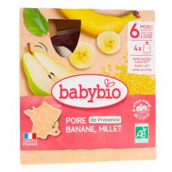 BABYBIO Alim inf poire banane millet 4/90g