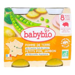 Menu du Jour Pots Pomme de Terre Petits Pois Jambon dès 8 mois 2 x 200g