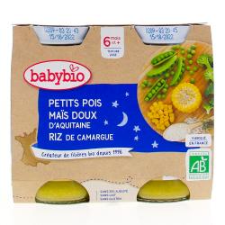 Bonne Nuit Pots Petits Pois Maïs Riz dès 6 mois 2 x 200g