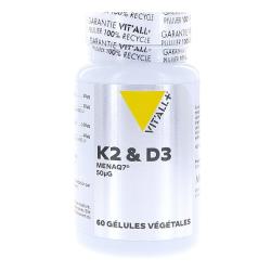 VIT'ALL+ K2 & D3 vitaMK7 50&micro;g 60 g&eacute;lules
