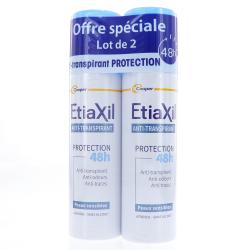 ETIAXIL Déodorant anti-transpirant Lot de 2 aérosols de 150ml
