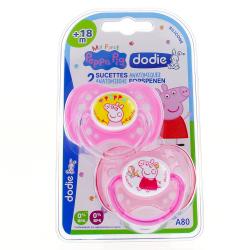 DODIE DUO Sucette anat silic +18m peppa B/2