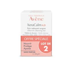 AVENE XERACALM - pain nettoyant surgras lot de 2 x 100 gr