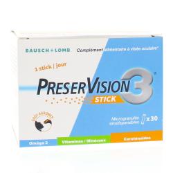 PRESERVISION 3 STICK Pdr or visée ophtal 30St
