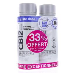 CB12 White complexe buccal goût menthe légère flacon 250 ml lot de 2