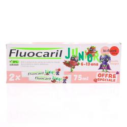 FLUOCARIL Dentifrice junior 6-12 ans gout fruits rouges Lot de 2