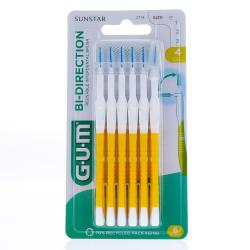 GUM n&deg;2114 Brossettes interdentaires proxabrush bi direction x6 1.4 mm